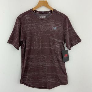 NEW BALANCE Burgundy Running Tee NWT
